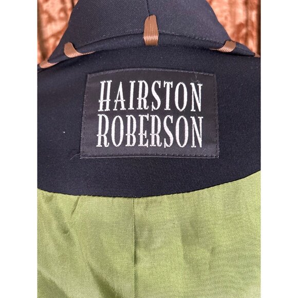 Vintage Hairston Roberson Jacket Womens Brown Black Faux Fur Equestrian Western - Picture 11 of 13